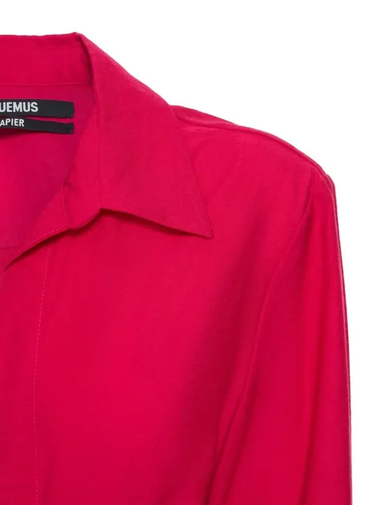 Jacquemus   La Chemise Bahia knotted viscose shirt 