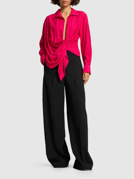 Jacquemus   La Chemise Bahia knotted viscose shirt 
