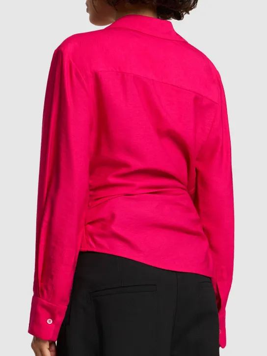 Jacquemus   La Chemise Bahia knotted viscose shirt 