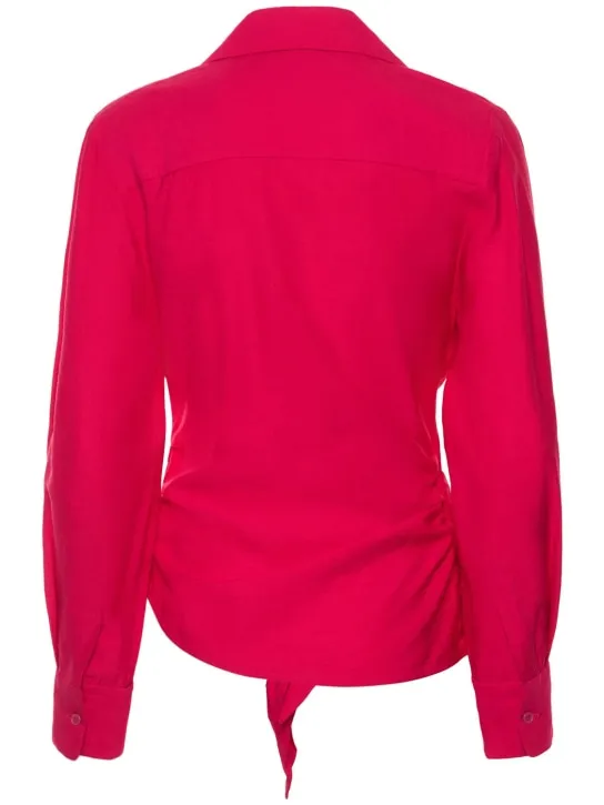 Jacquemus   La Chemise Bahia knotted viscose shirt 