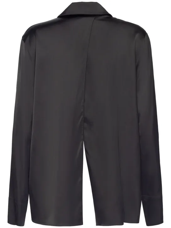 Jacquemus   La Chemise Notte open satin shirt 