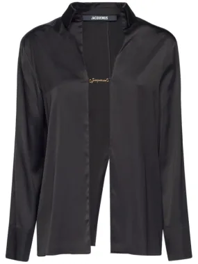 Jacquemus   La Chemise Notte open satin shirt 