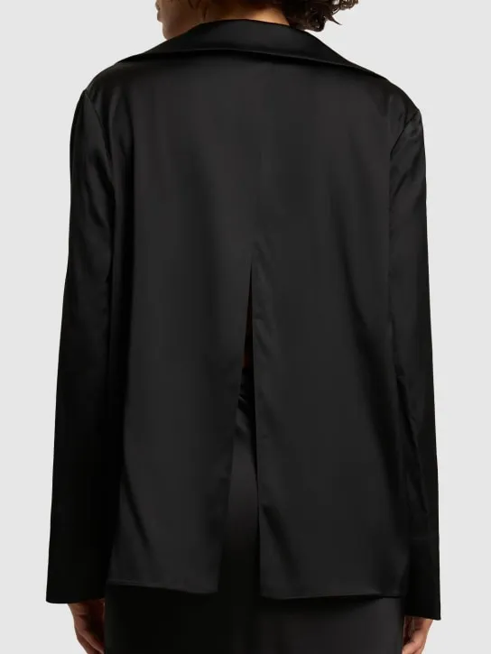 Jacquemus   La Chemise Notte open satin shirt 