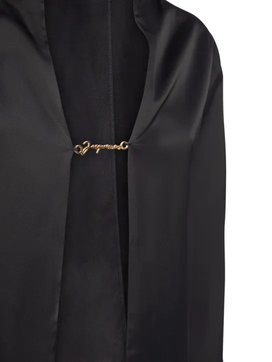 Jacquemus   La Chemise Notte open satin shirt 