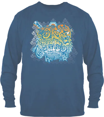 Jerry Garcia Tigers and Roses on Long Sleeve
