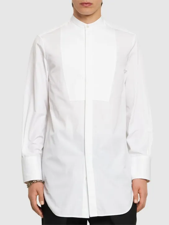 Jil Sander   Oversize cotton poplin plastron shirt 