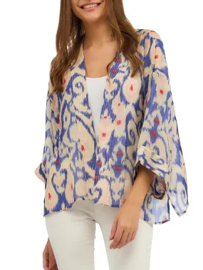 Kimono Jacket - Ikat Blue