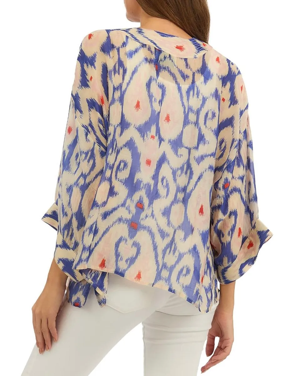 Kimono Jacket - Ikat Blue
