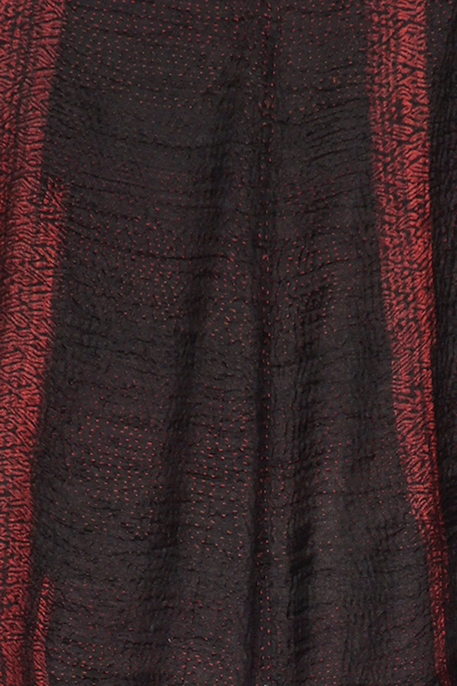 KIMONO PRINT KANTHA CIRCULAR LONG JKT - kp2009-red -