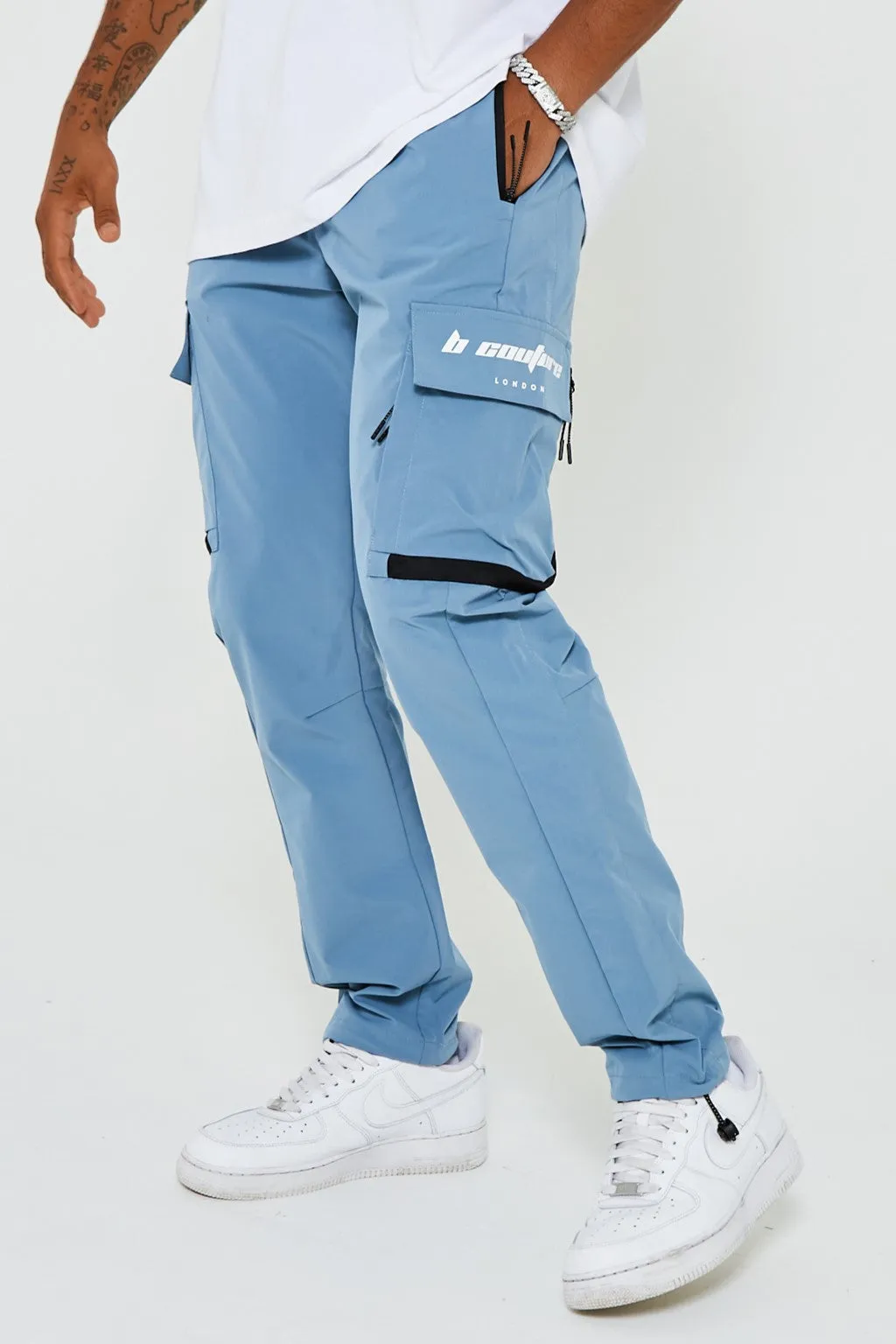 King Street Cargo Pants 2 Pack - Khaki/Blue