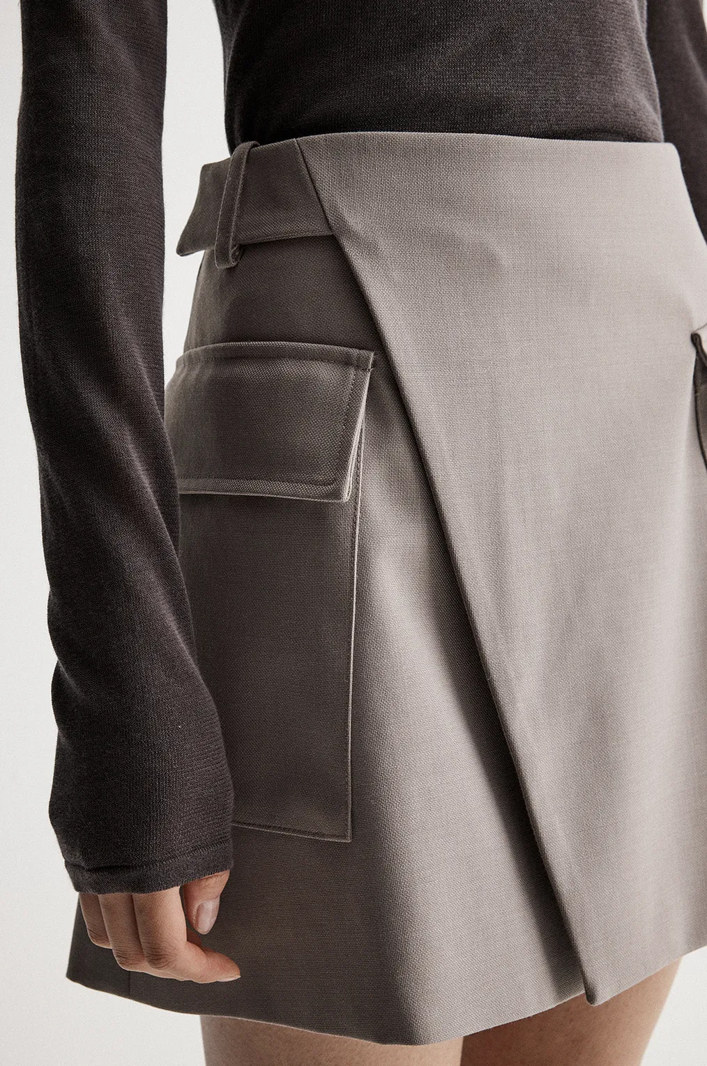 LINDEN MINI SKIRT | GRANITE