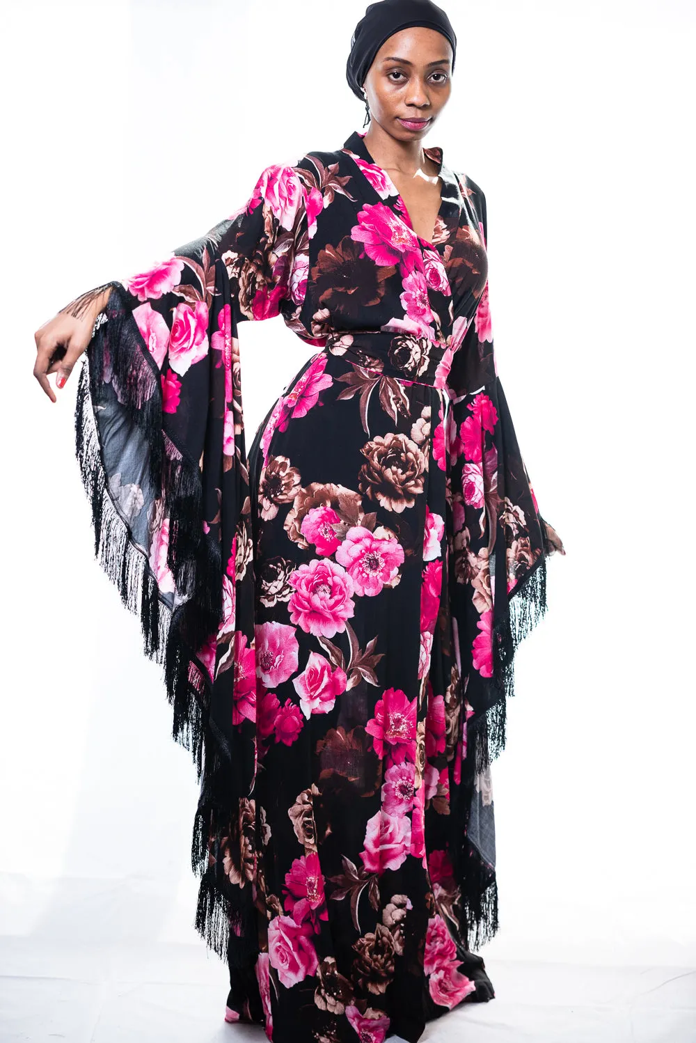 Luxury floral robe Ana