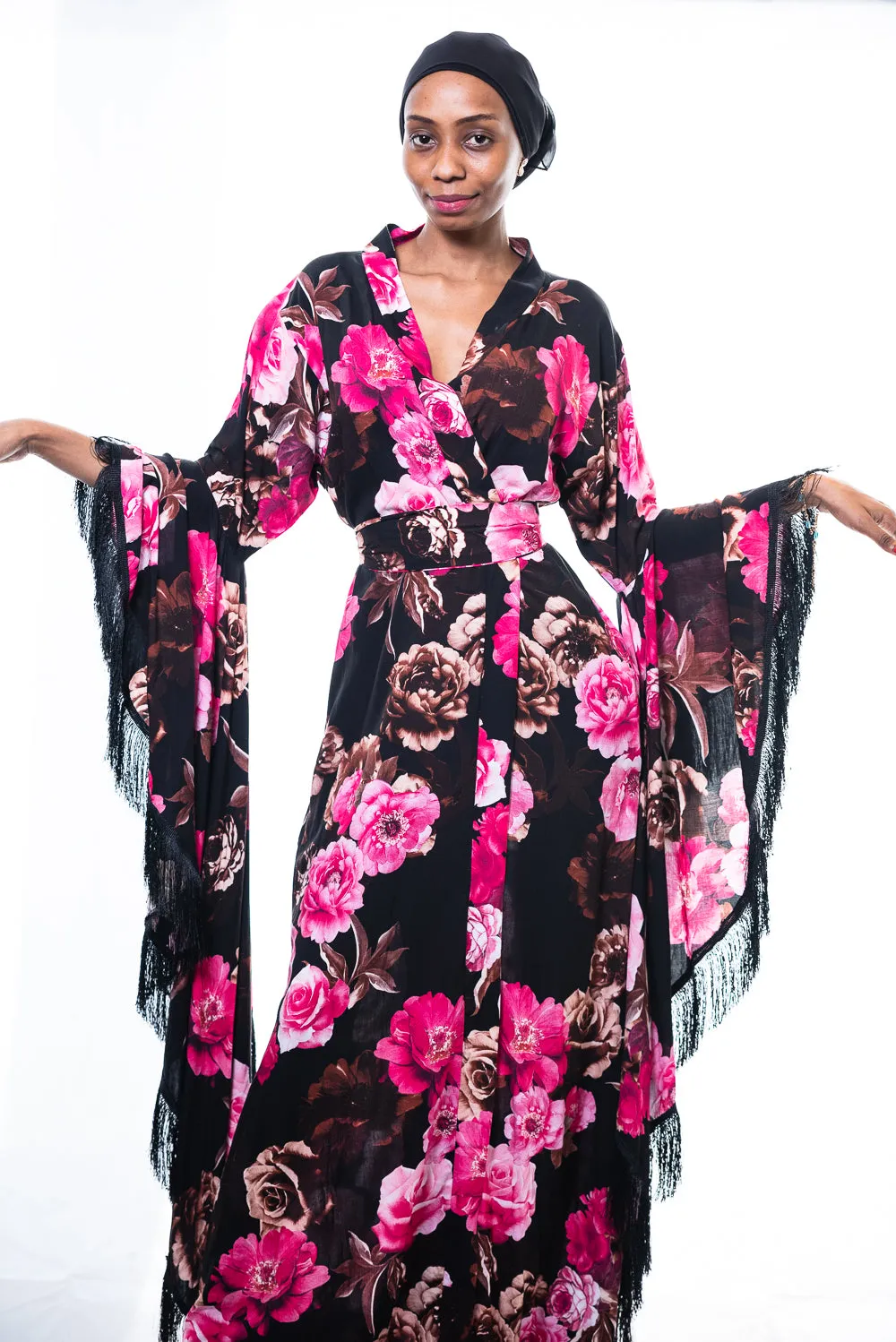Luxury floral robe Ana