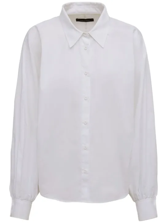 Made In Tomboy   Claire poplin shirt w/balloon sleeves 