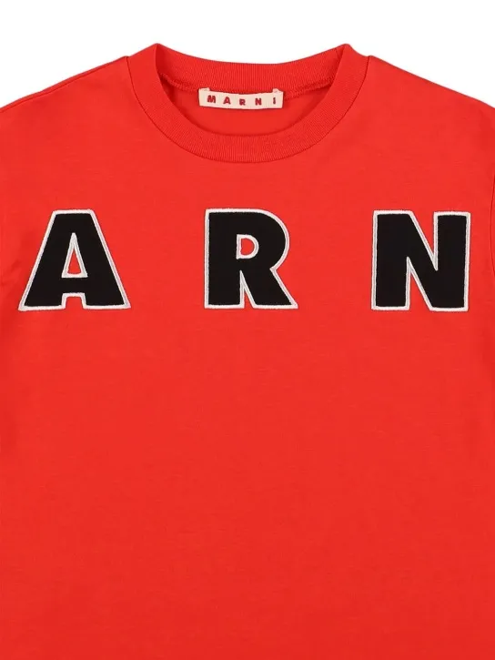 Marni Junior   Cotton long sleeve t-shirt w/logo 