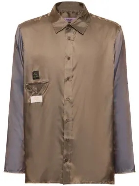 Martine Rose   Viscose satin long sleeve shirt 