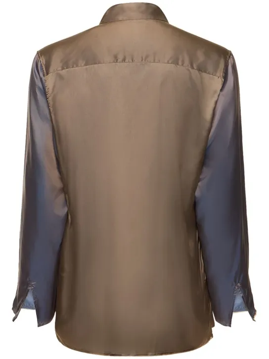 Martine Rose   Viscose satin long sleeve shirt 