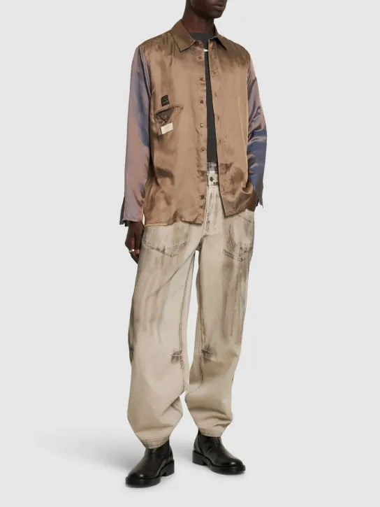 Martine Rose   Viscose satin long sleeve shirt 