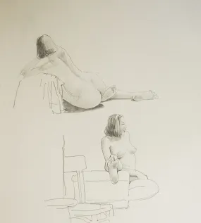 Max Jordan Female Nude Study Drawings