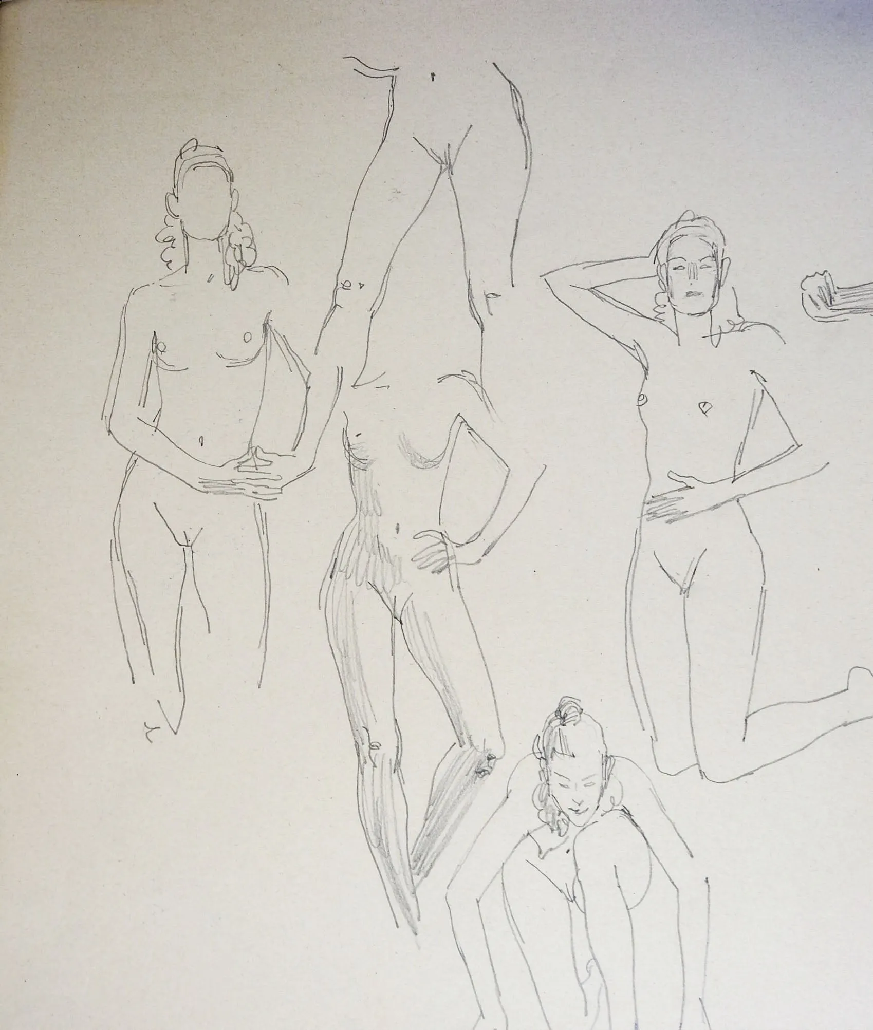 Max Jordan Female Nude Study Drawings