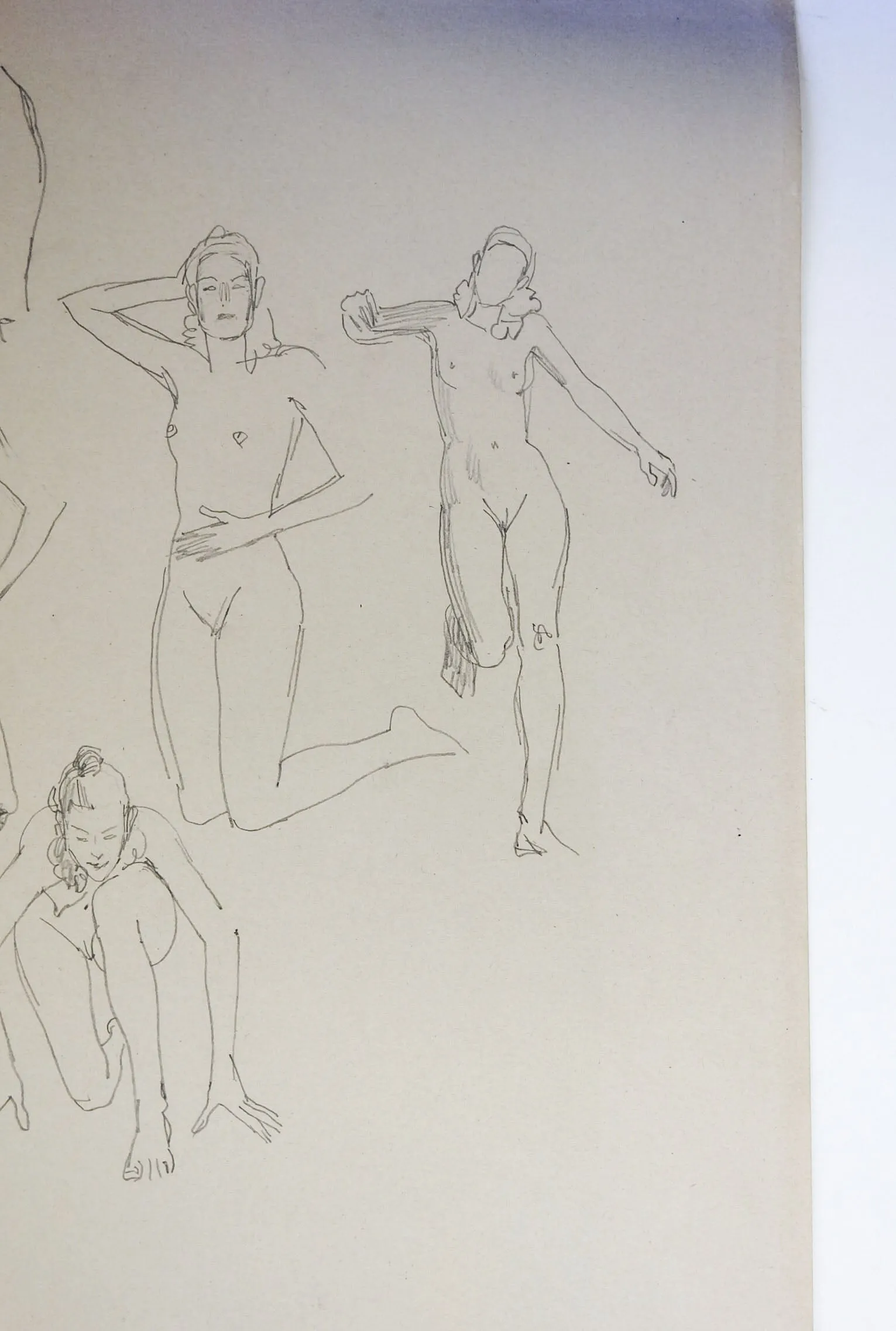 Max Jordan Female Nude Study Drawings