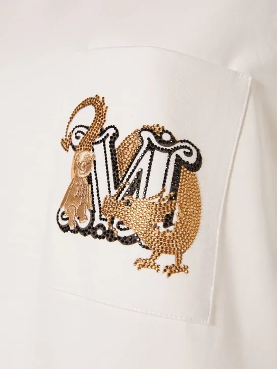 Max Mara   Elmo embroidered cotton t-shirt 