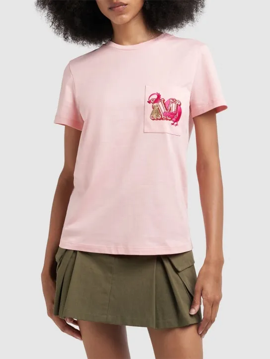 Max Mara   Elmo embroidered cotton t-shirt 