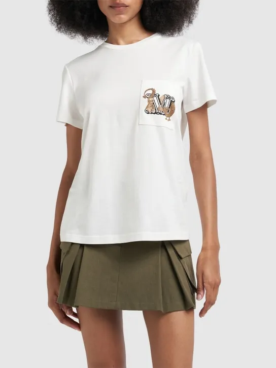 Max Mara   Elmo embroidered cotton t-shirt 