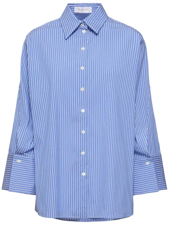 Michael Kors Collection   Striped spiral sleeve oversize shirt 