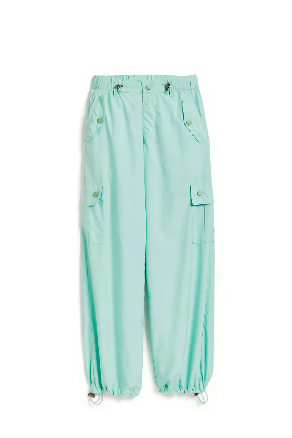 Mint Parachute Cargo Pants