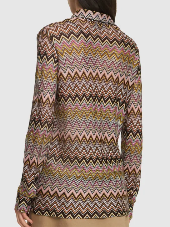 Missoni   Chevron viscose long sleeve shirt 