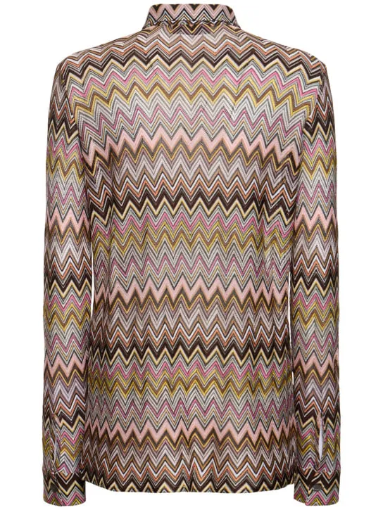 Missoni   Chevron viscose long sleeve shirt 