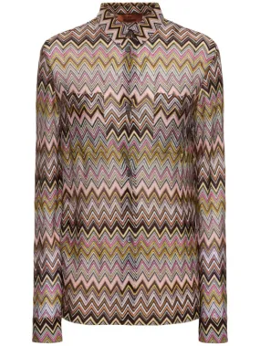 Missoni   Chevron viscose long sleeve shirt 