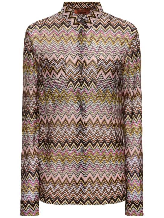 Missoni   Chevron viscose long sleeve shirt 