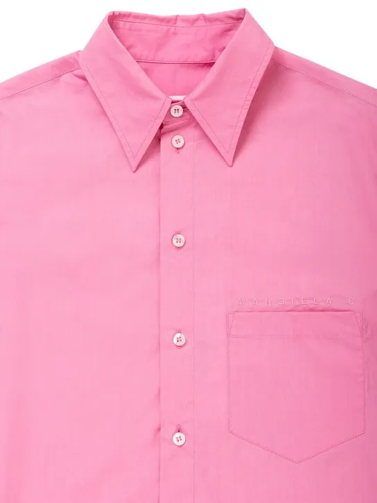 MM6 Maison Margiela   Cotton poplin cropped shirt 