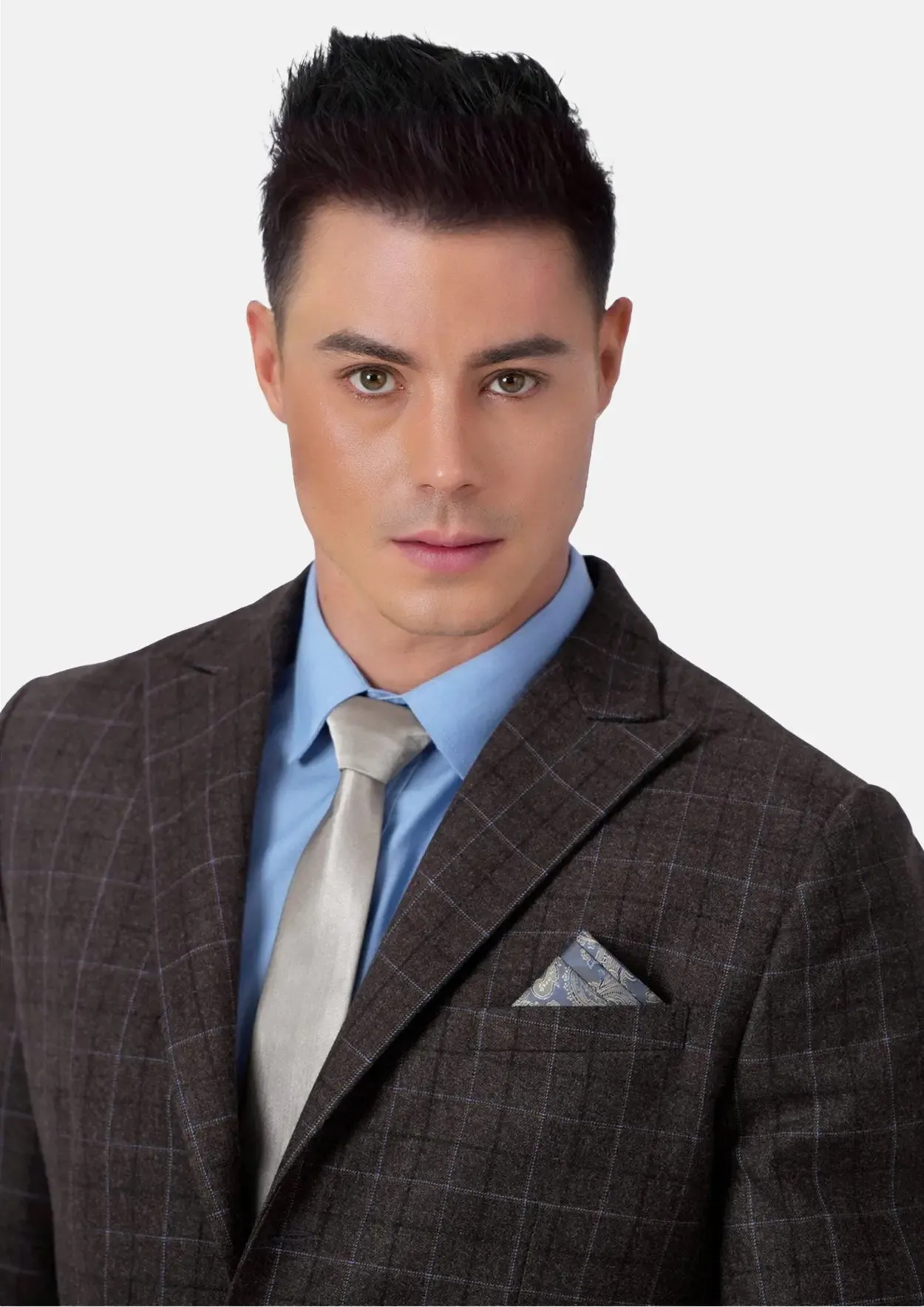 Montauk Cedar Brown Flannel Windowpane Jacket
