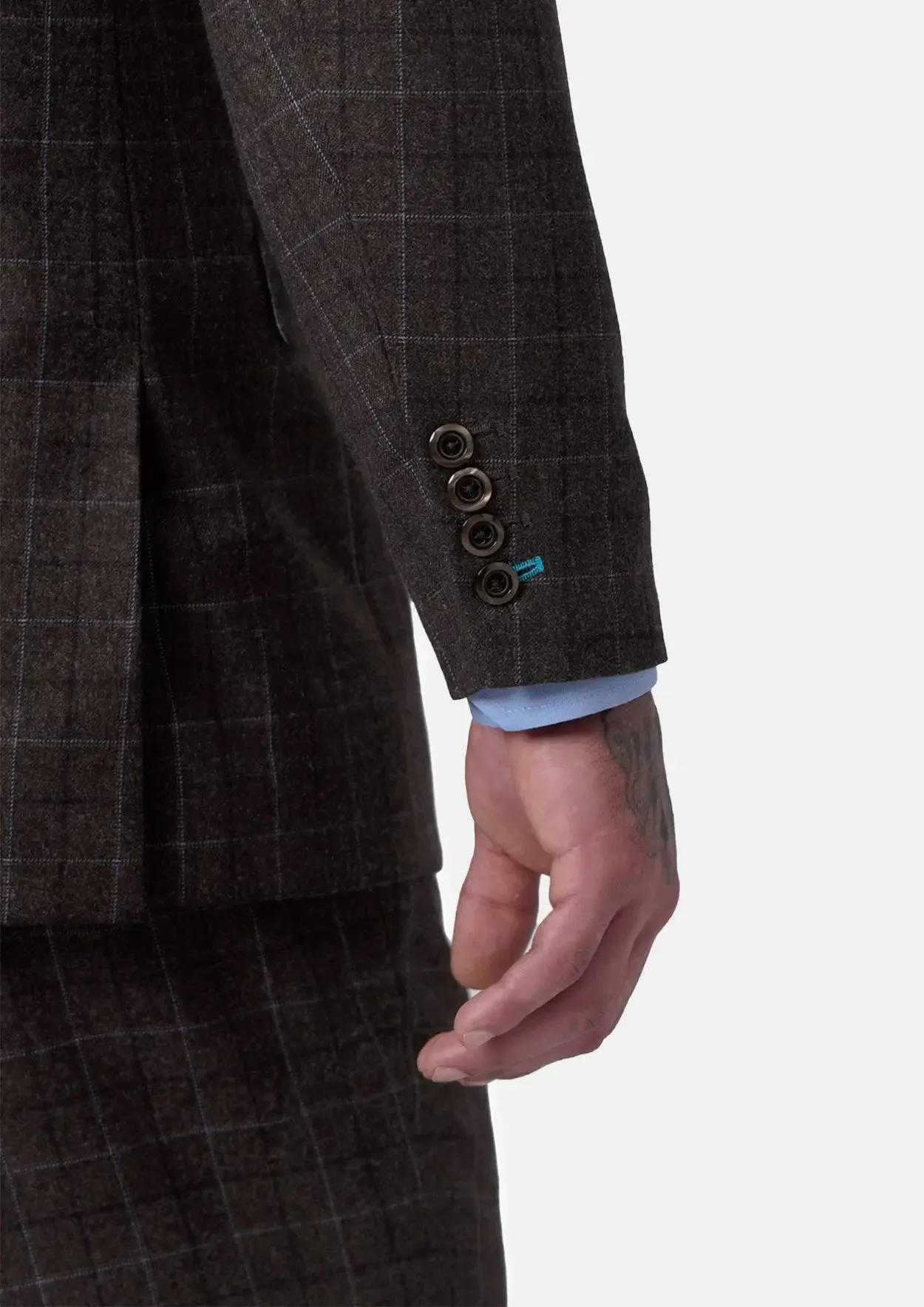 Montauk Cedar Brown Flannel Windowpane Jacket