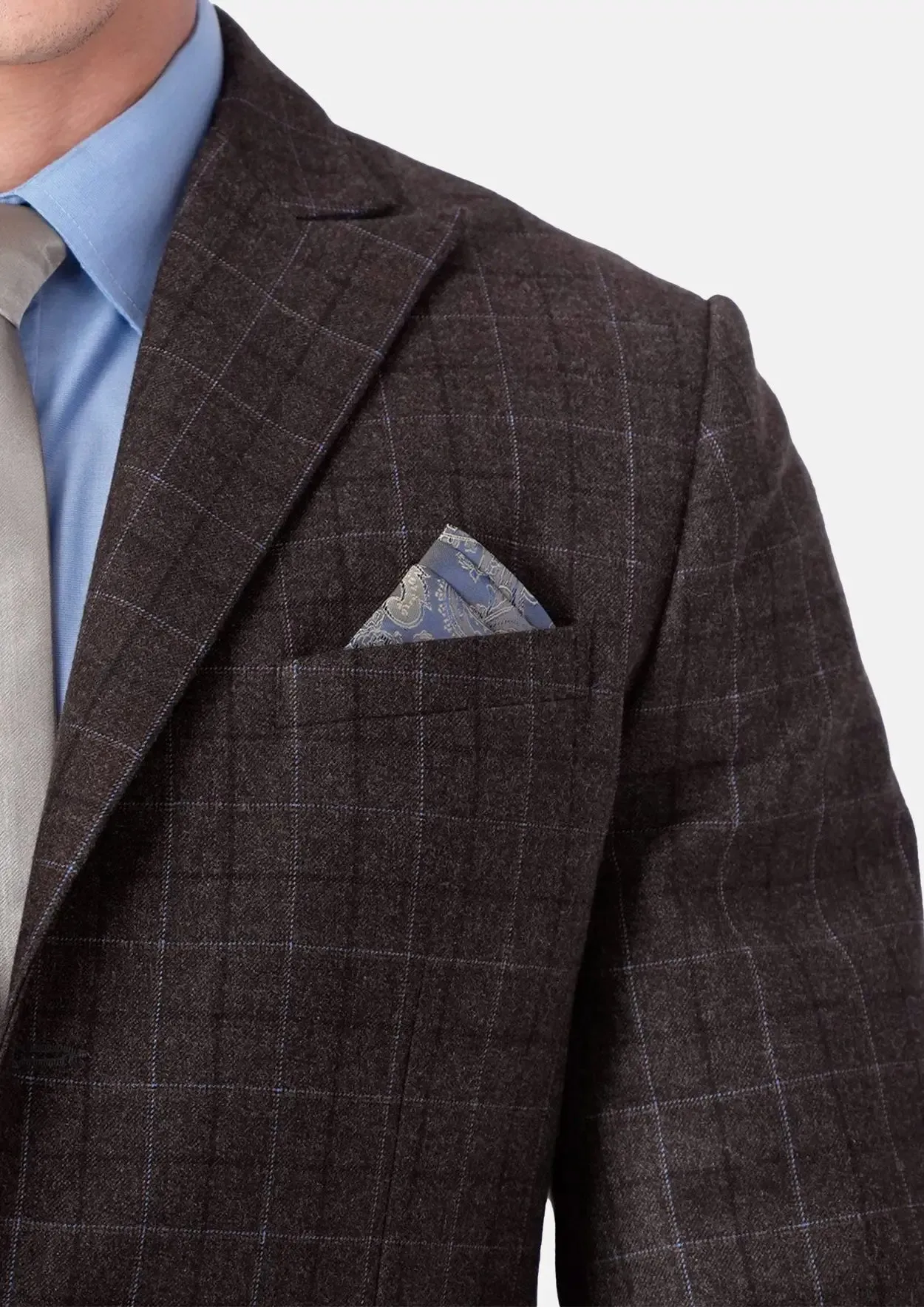 Montauk Cedar Brown Flannel Windowpane Jacket