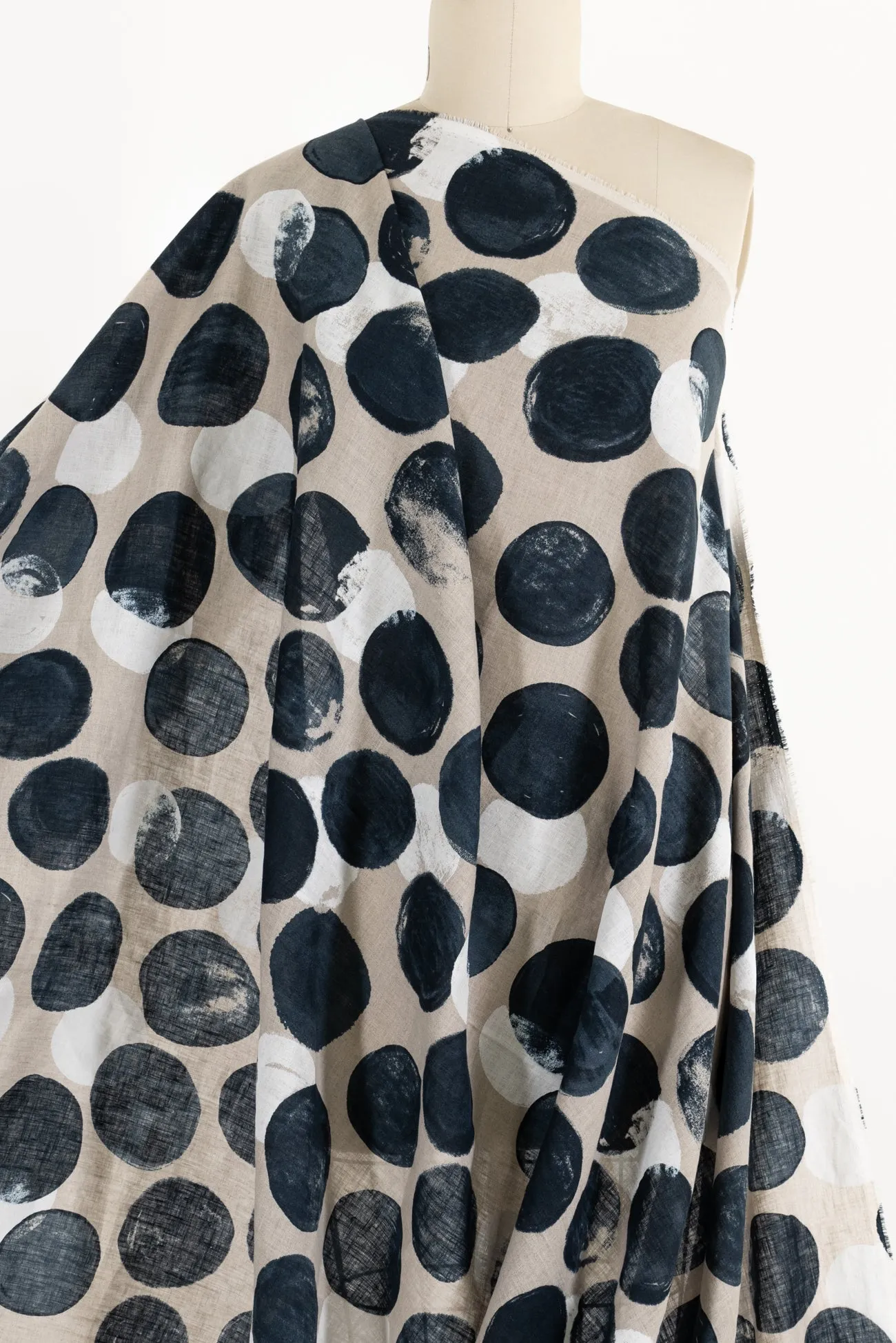 Moonstruck Dots Japanese Linen Woven