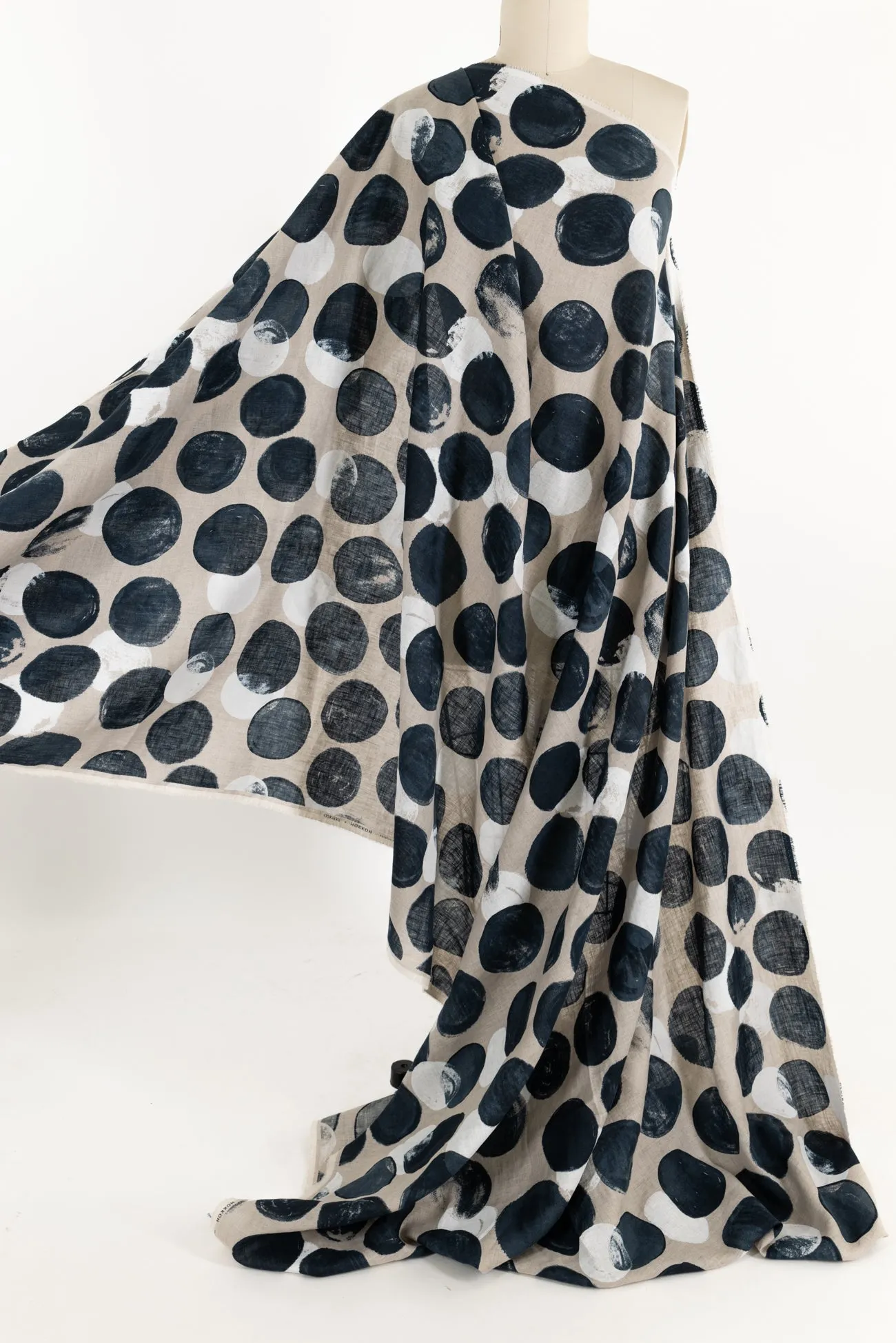 Moonstruck Dots Japanese Linen Woven