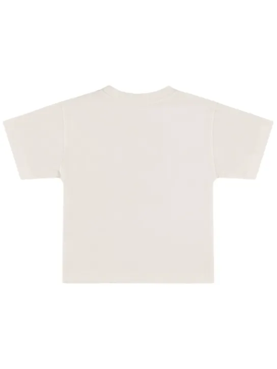 Moschino   Logo embroidery cotton jersey t-shirt 