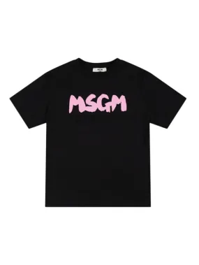 MSGM   Logo printed cotton jersey t-shirt 
