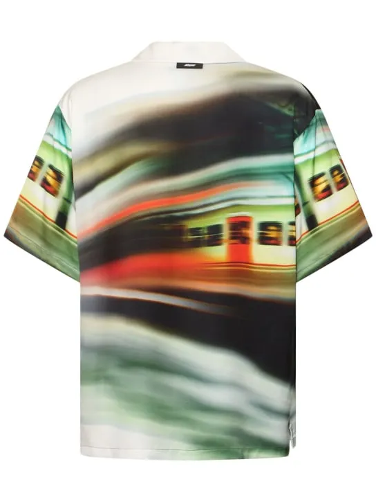 MSGM   Speedy metro print short sleeve shirt 