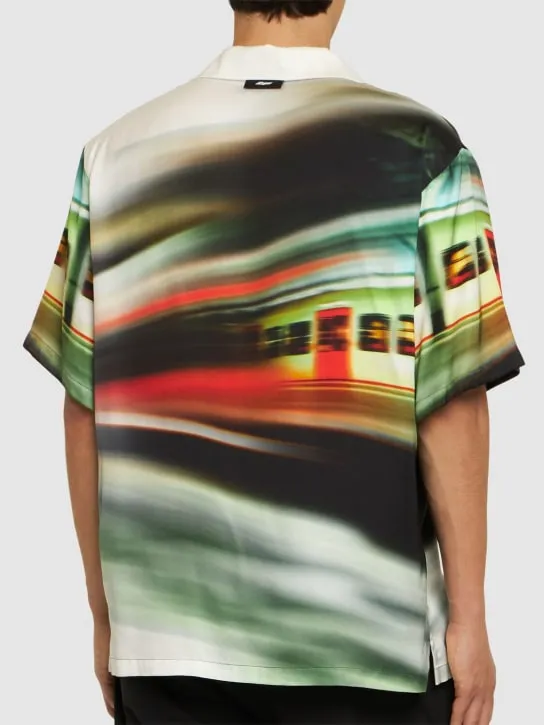 MSGM   Speedy metro print short sleeve shirt 