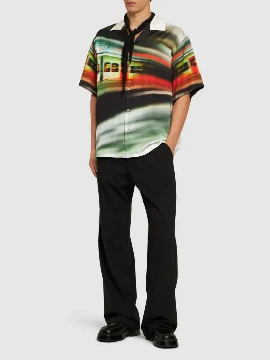 MSGM   Speedy metro print short sleeve shirt 