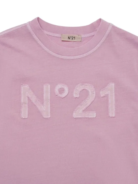 N°21   Cotton t-shirt w/ logo patch 