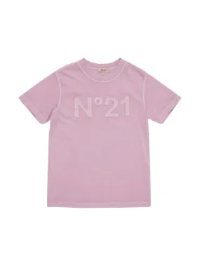 N°21   Cotton t-shirt w/ logo patch 