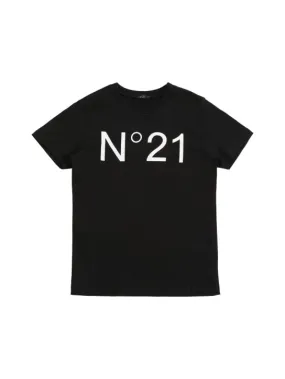 N°21   Rubberized logo cotton jersey t-shirt 