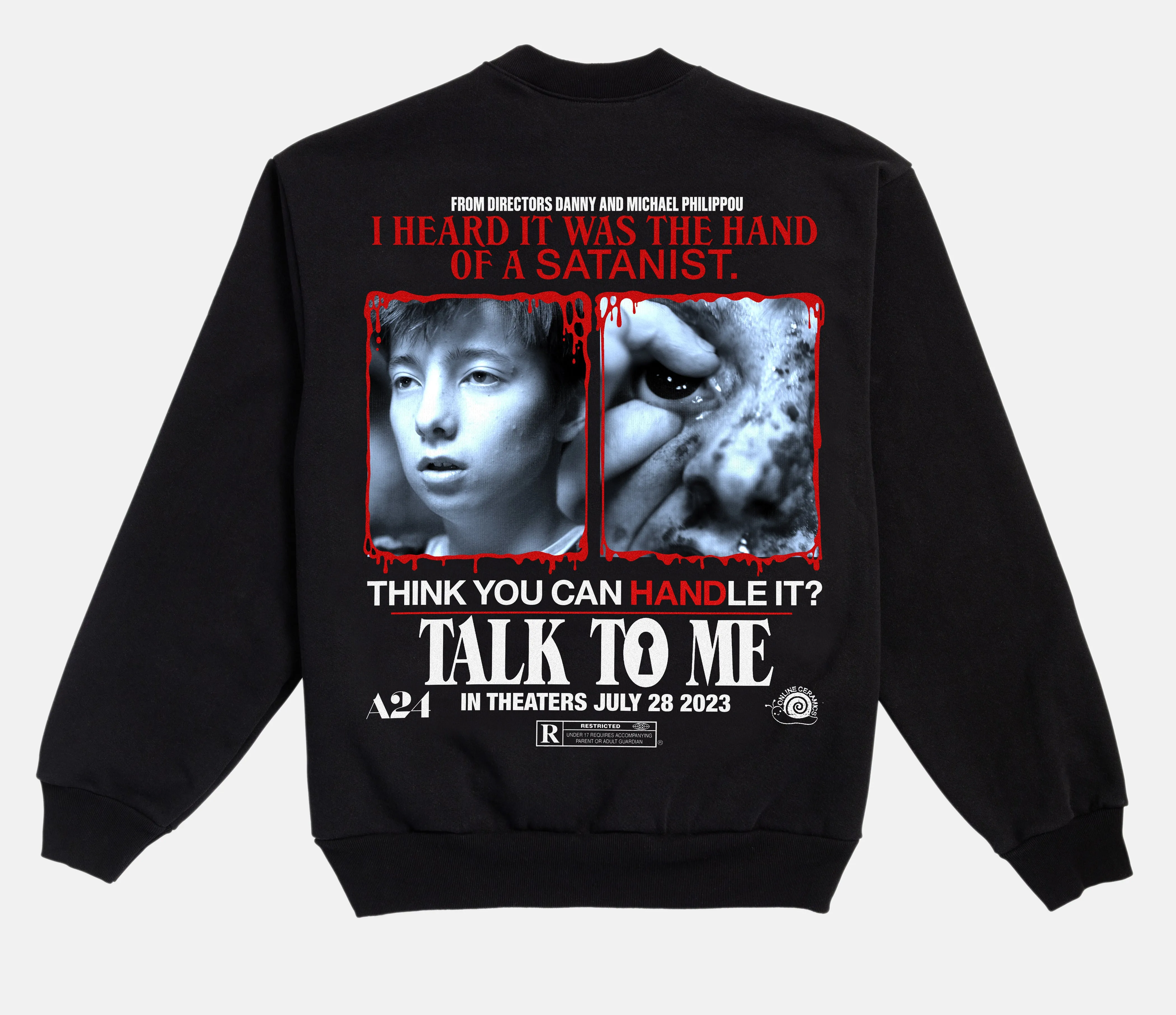 Online Ceramics x Talk To Me Hand Of A Satanist Crewneck