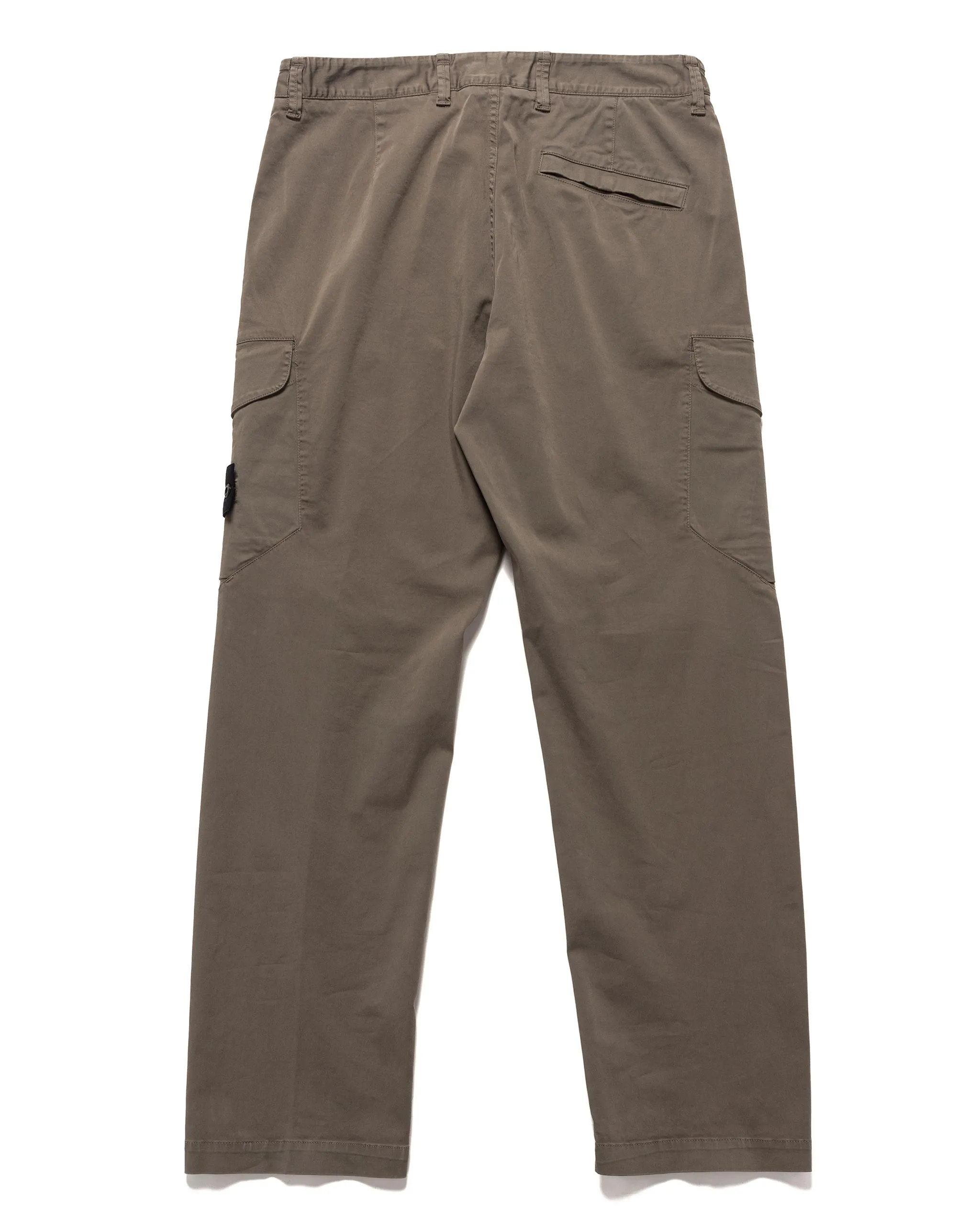 Organic Cotton Satin Stretch 2 Pocket Cargo Pant Walnut